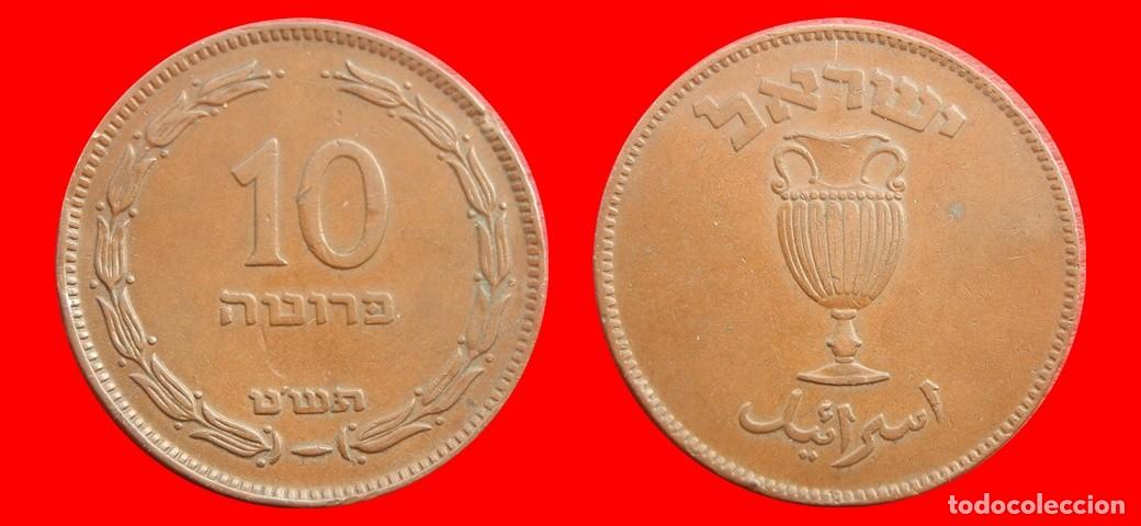 Monedas antiguas de Asia: 10 PRUTOT 1949 ISRAEL-153453