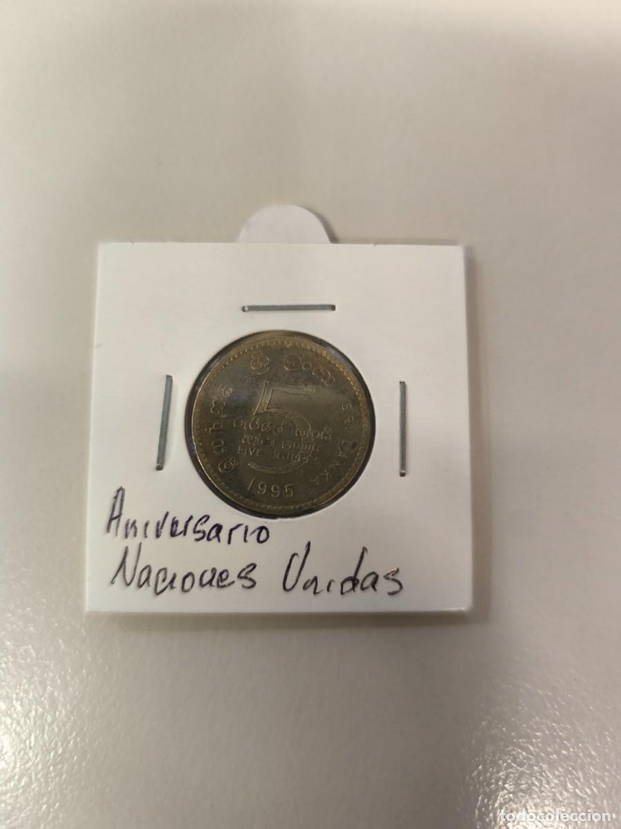 Monedas antiguas de Asia: 2 monedas de Sri Lanka 50 c&eacute;ntimos - Foto 2