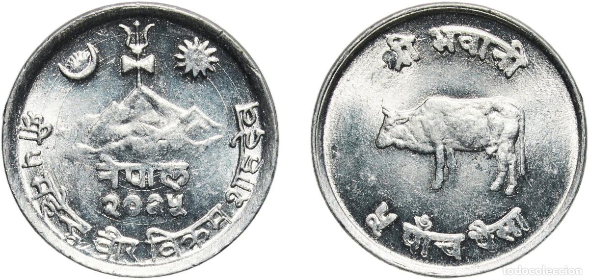 Monedas antiguas de Asia: Nepal Kingdom 2025 (1968) 5 Paisa - Mahendra Bir Bikram Aluminium (100%) San Francisco Mint 1.17g U
