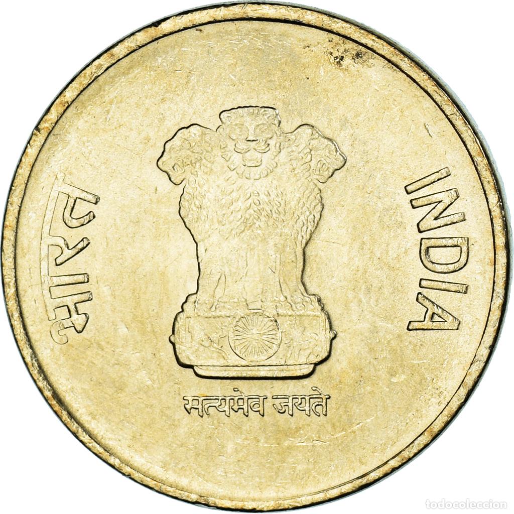 Monedas antiguas de Asia: [#1148912] Moneda, INDIA-REP&Uacute;BLICA, 5 Rupees, 2022, 75th Year of Independence, SC, N&iacute;quel