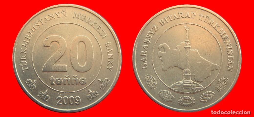 Monedas antiguas de Asia: 20 TENGE 2009 TURMENISTAN-153520