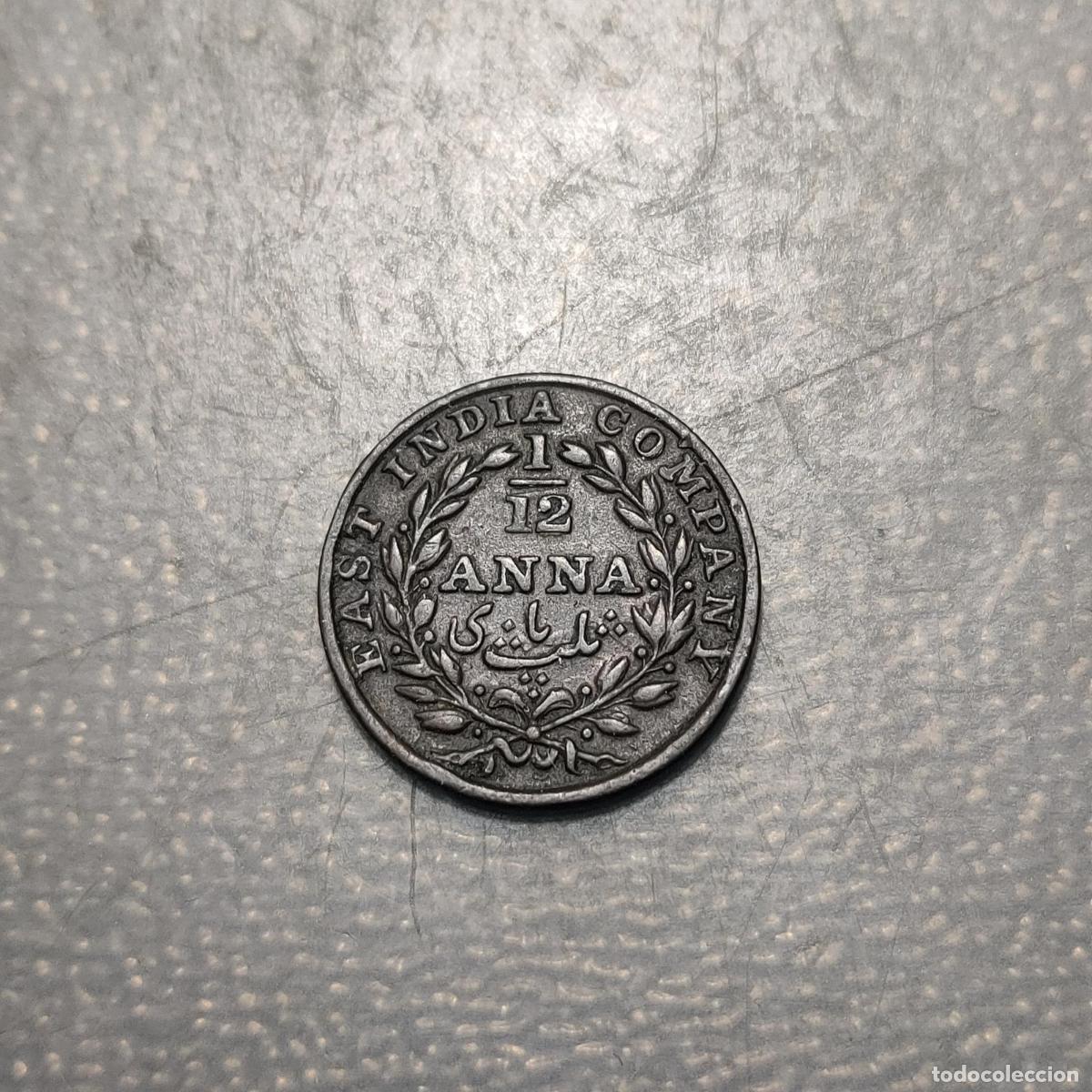 Monedas antiguas de Asia: BRITISH INDIA INDIA BRITANICA 1/12 ANNA 1835 MBC