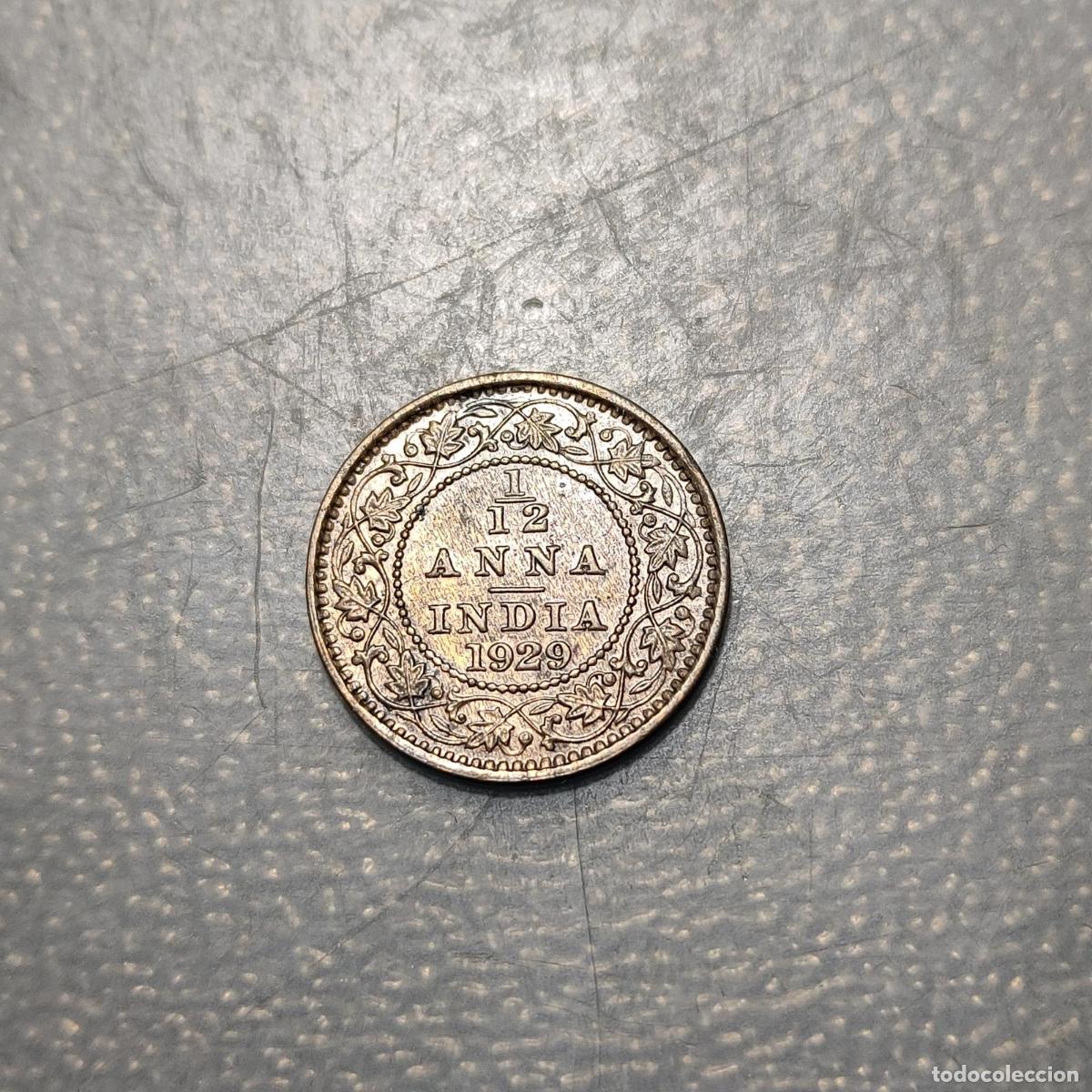 Monedas antiguas de Asia: BRITISH INDIA INDIA BRITANICA GEORGE V 1/12 ANNA 1929 SC UNC BRILLO ORIGINAL
