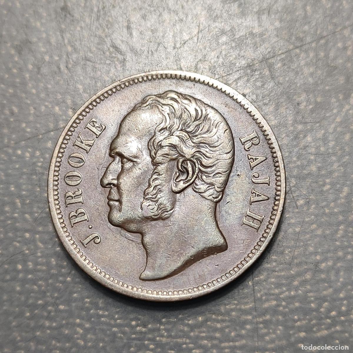 Monedas antiguas de Asia: MALASIA MALAYSIA SARAWAK 1 CENT 1863 MBC+ ESCASA SCARCE