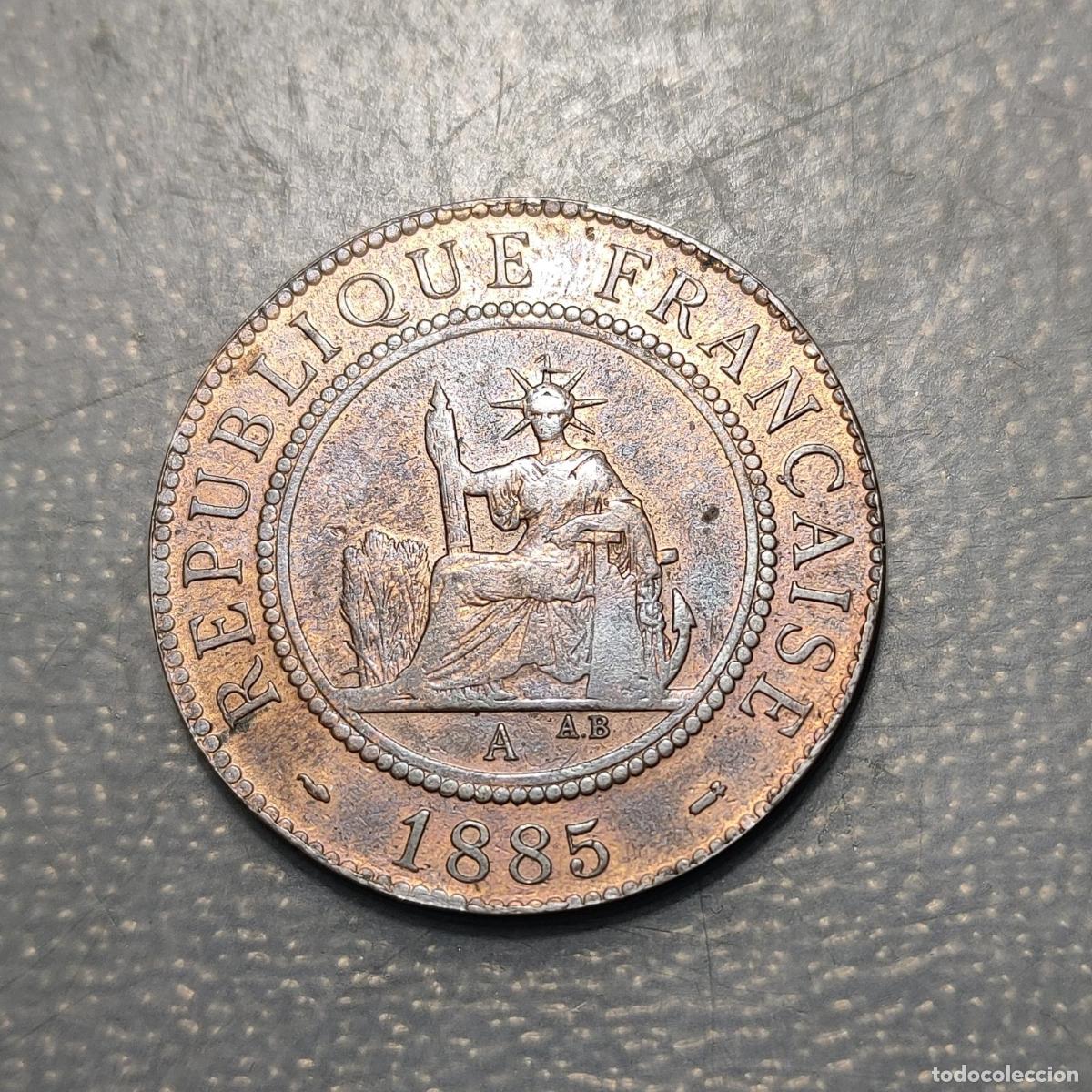 Monedas antiguas de Asia: INDOCHINA FRANCESA FRECH INDOCHINE 1 CENTIME 1885 MBC+