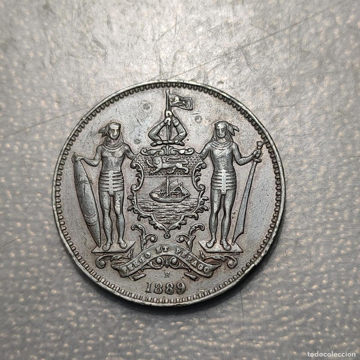 Monedas antiguas de Asia: BRITISH NORTH BORNEO 1 CENT 1889 H MBC+/EBC