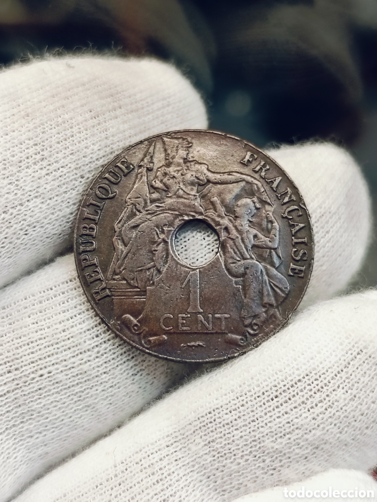 Monedas antiguas de Asia: INDO CHINA FRANCESA . 1 CENTIMO . A&Ntilde;O 1923