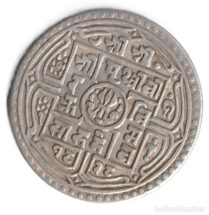 Monedas antiguas de Asia: Nepal 1 mohar 1899 plata KM# 651.1
