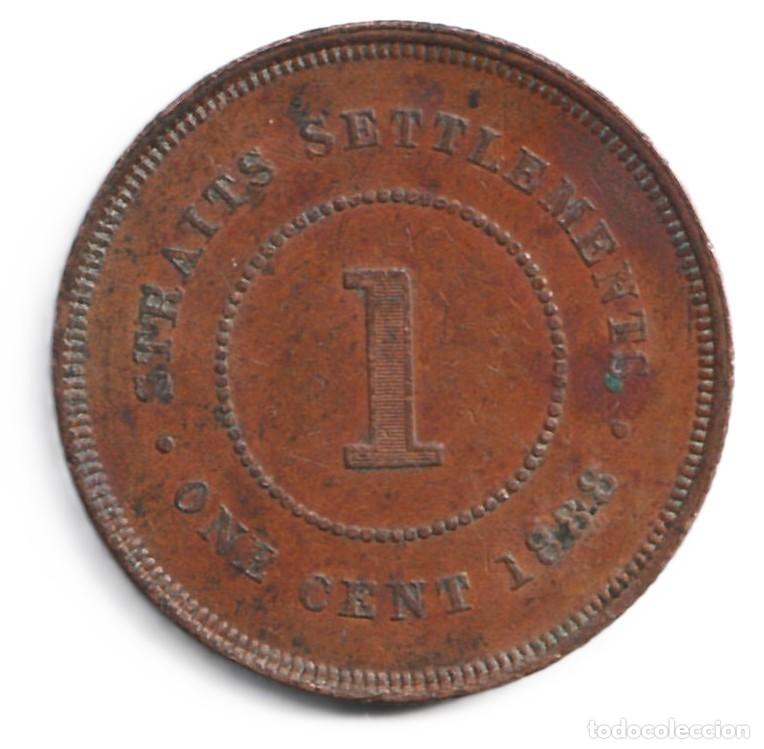 Monedas antiguas de Asia: Colonias del Estrecho / Straits Settlements 1 cent 1888 KM# 16