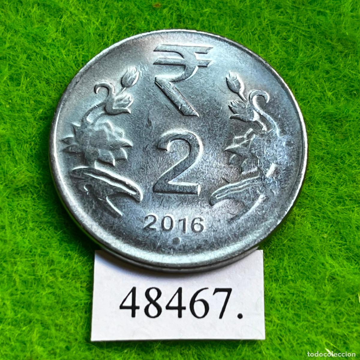 Monedas antiguas de Asia: India 2 rupias 2016 Noida
