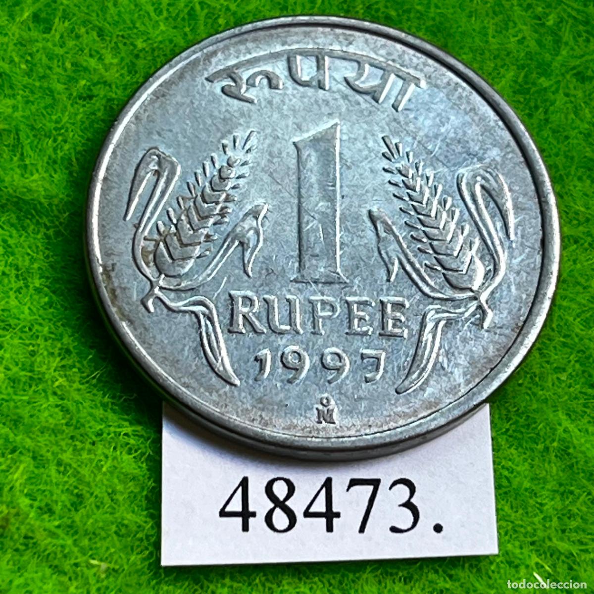 Monedas antiguas de Asia: India 1 rupias 1997 M&eacute;xico