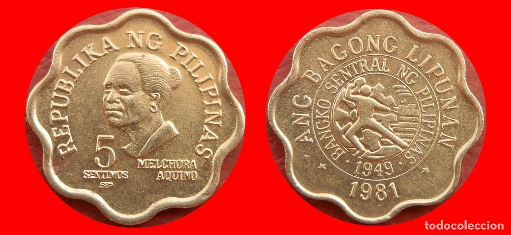 Monedas antiguas de Asia: 5 SENTIMO 1981 FILIPINAS-153532