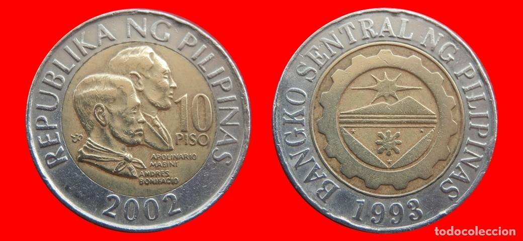 Monedas antiguas de Asia: 10 PISO 2002 FILIPINAS-153543