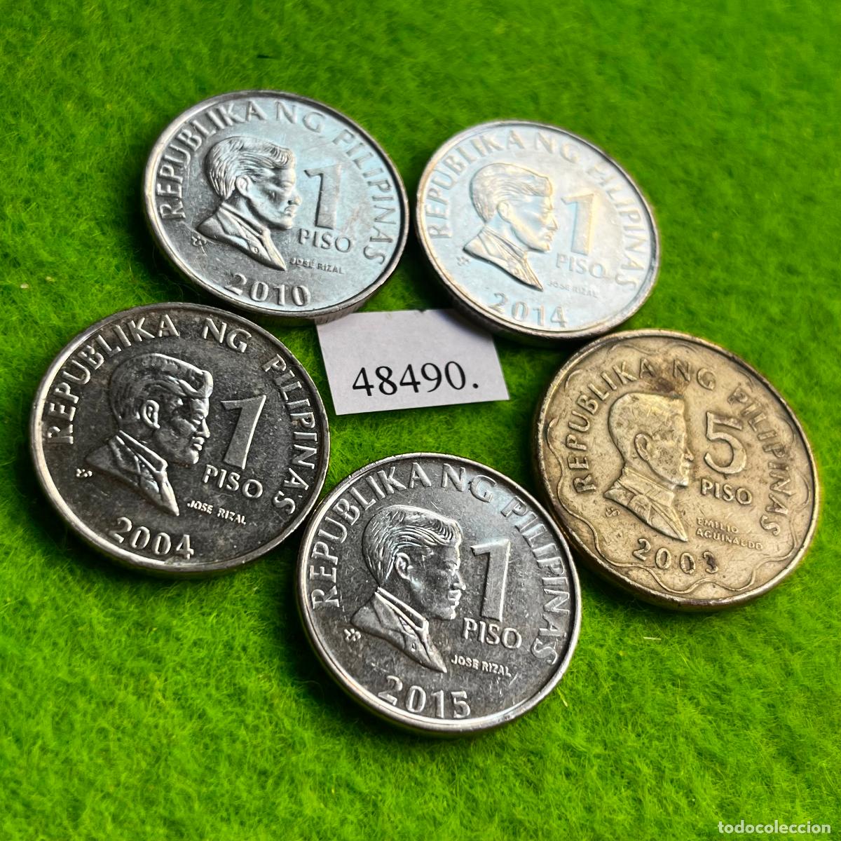 Monedas antiguas de Asia: Lote 5 monedas Filipinas , 48490