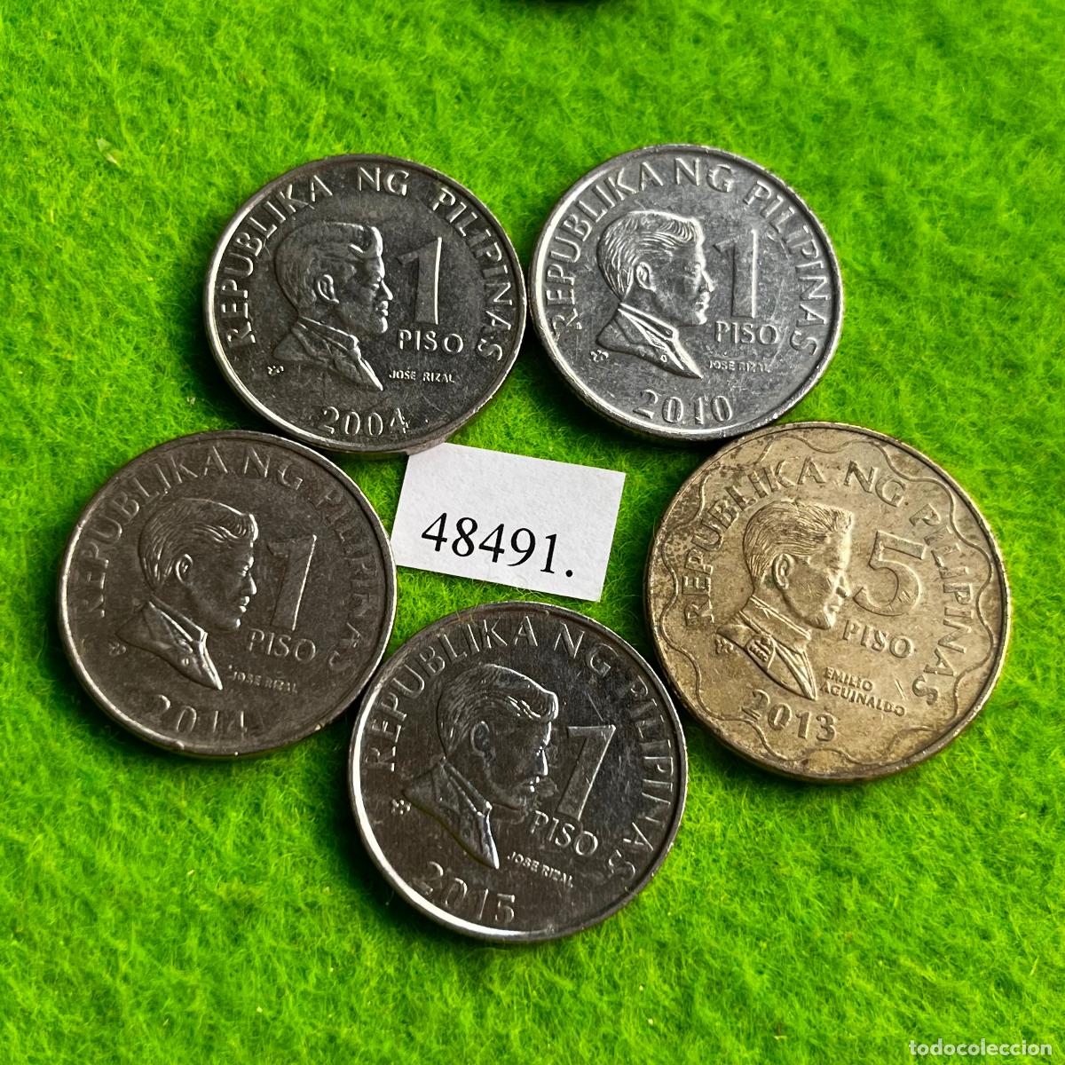 Monedas antiguas de Asia: Lote 5 monedas Filipinas , 48491