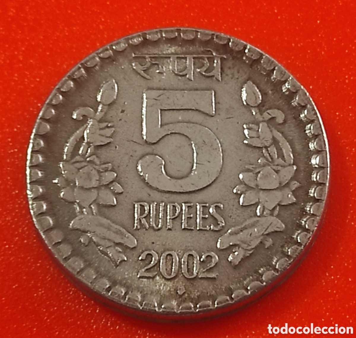 Monedas antiguas de Asia: INDIA 5 RUPIAS 2002 Ceca BOMBAY