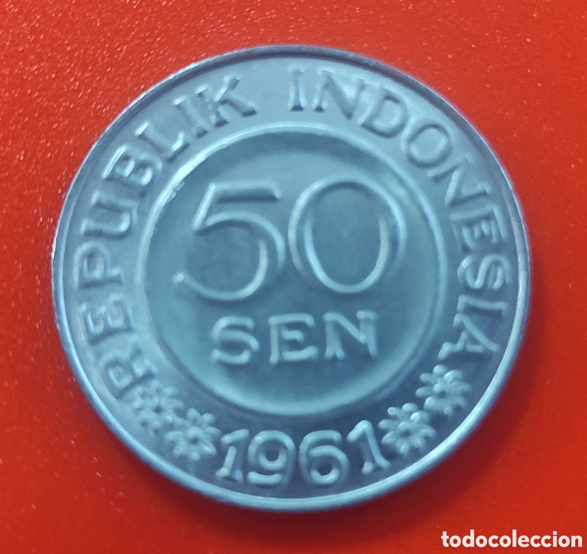 Monedas antiguas de Asia: indonesia 50 sen 1961. SC