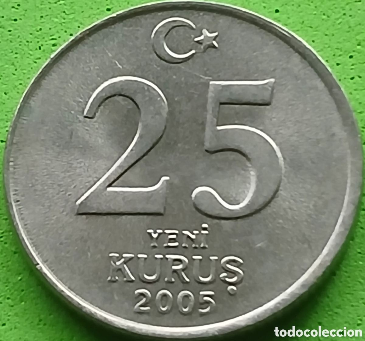 Monedas antiguas de Asia: Turqu&iacute;a 25 nuevos kurus 2005 km#1167