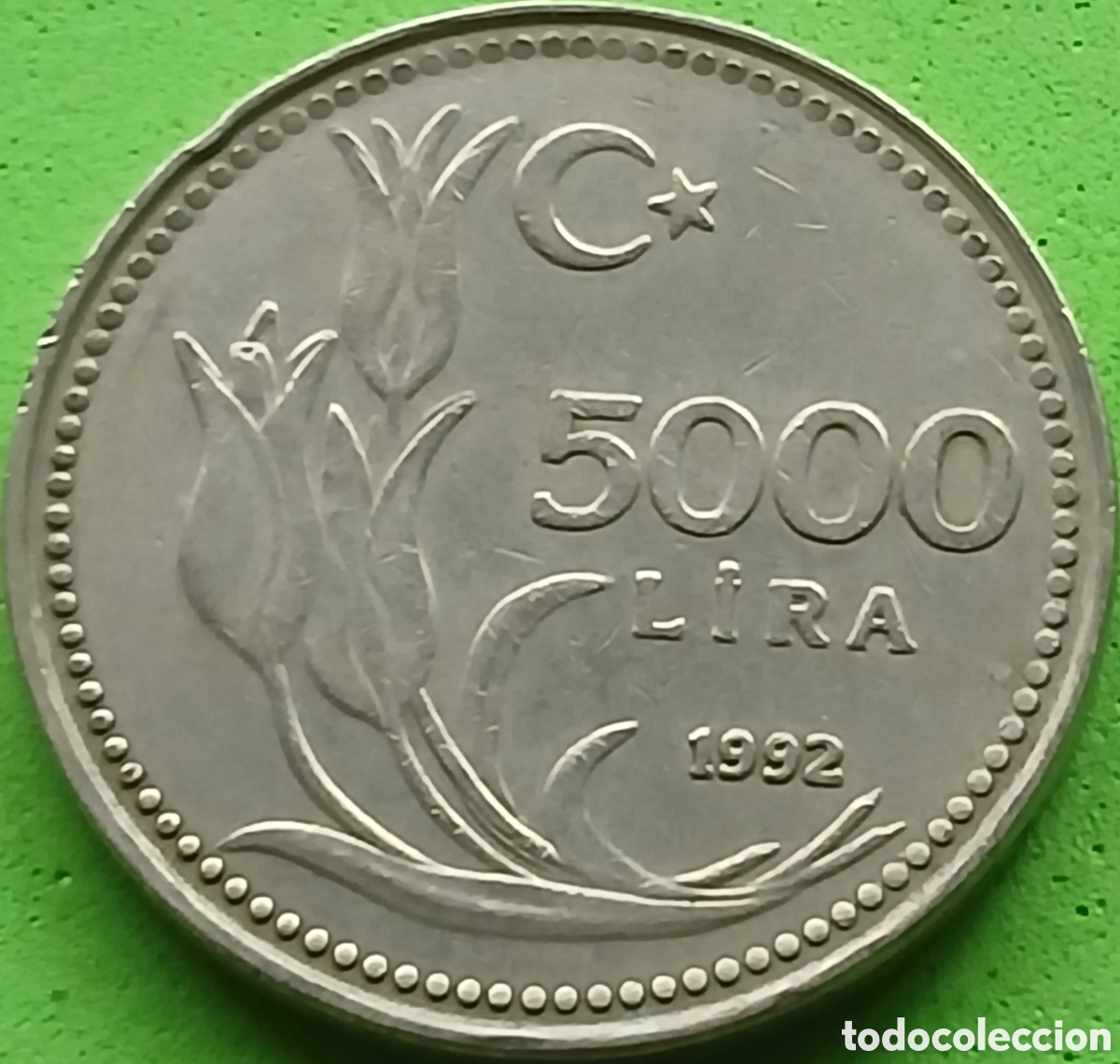 Monedas antiguas de Asia: Turqu&iacute;a 5000 liras 1992 km#1025