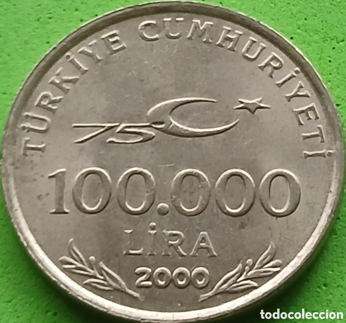 Monedas antiguas de Asia: Turqu&iacute;a 100.000 liras 2000 km#1078