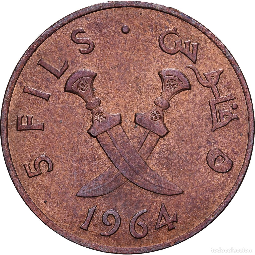 Monedas antiguas de Asia: [#1224761] Arabia Saud&iacute;, 5 Fils, 1964, Bronce, MBC+, KM:2