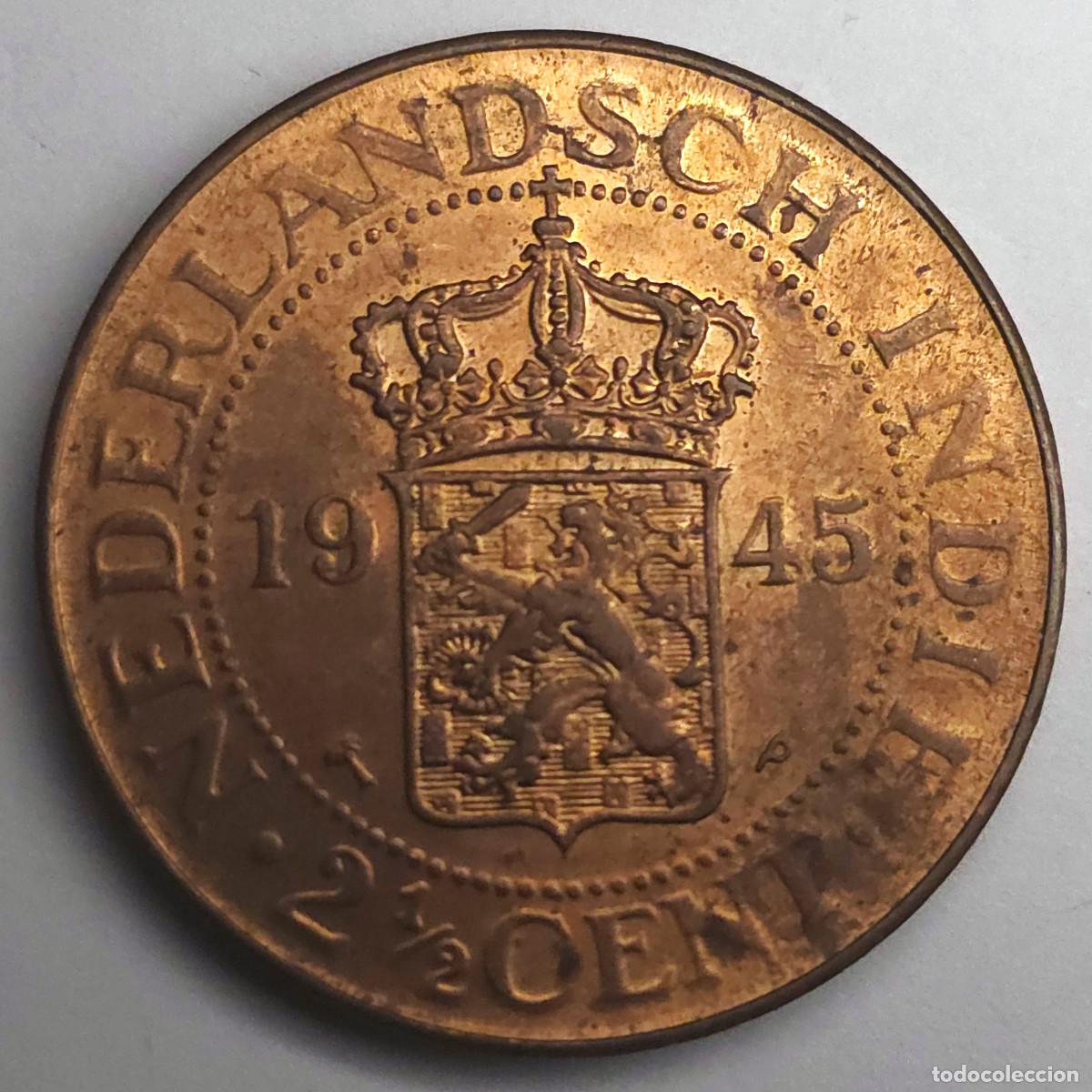 Monedas antiguas de Asia: MONEDA HOLANDA / INDIA ORIENTALES HOLANDESAS - 2 1/2 CENT - 1945 SC
