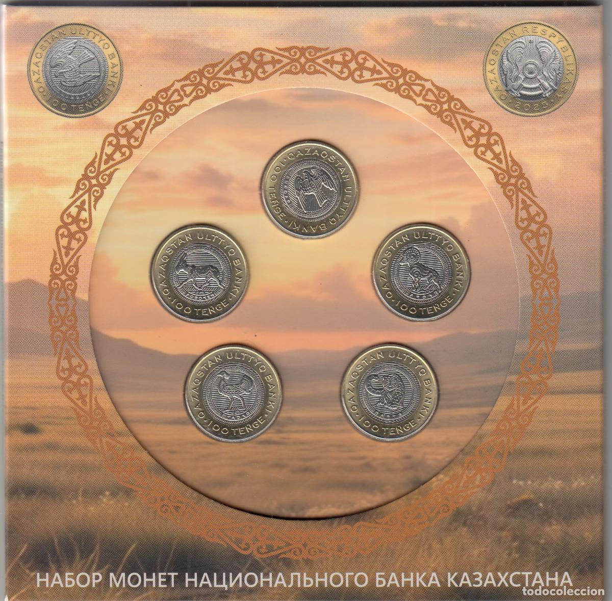 Monedas antiguas de Asia: CREXP565 CARTERA KAZAJISTAN 5 MONEDAS ANIMALES
