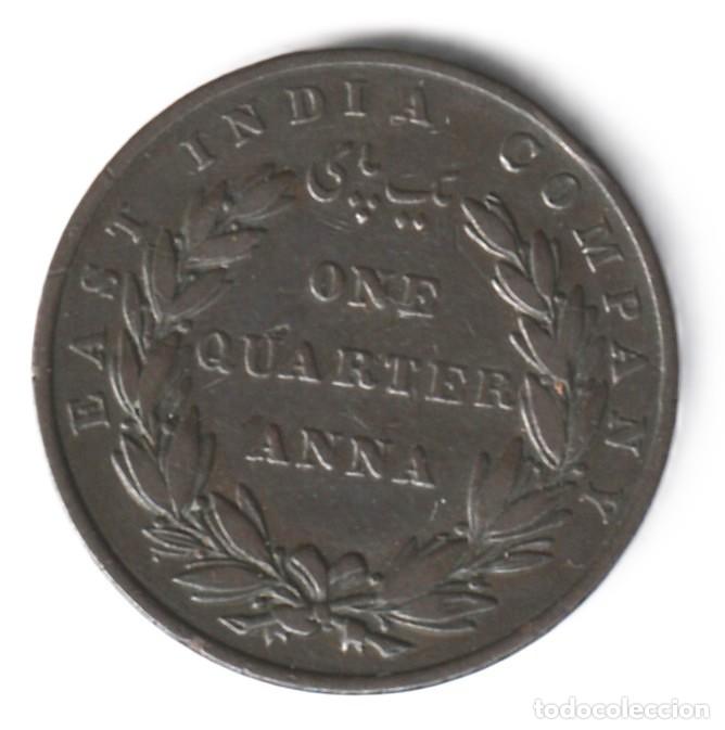 Monedas antiguas de Asia: East India Company 1/4 anna 1835 KM# 446