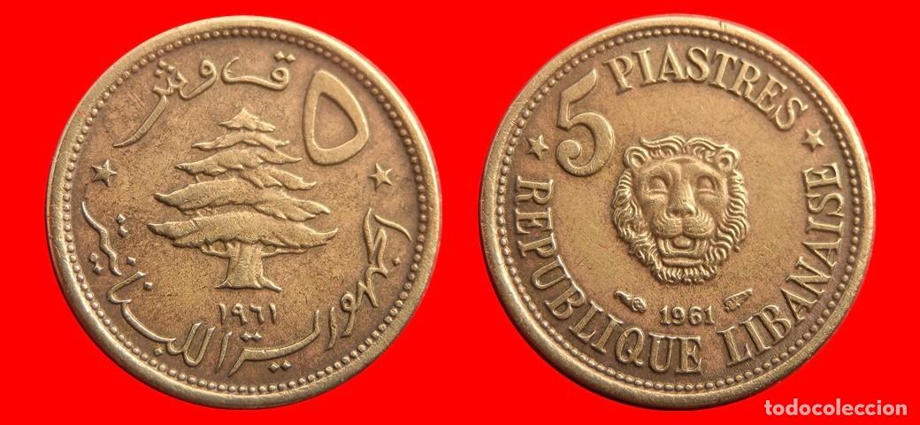 Monedas antiguas de Asia: 5 PIASTRAS 1961 LIBANO-153726