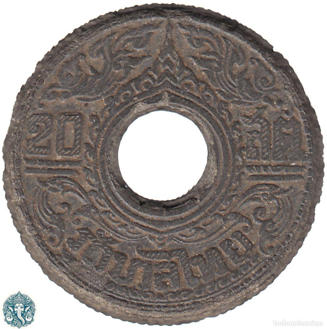 Monedas antiguas de Asia: TAILANDIA 20 Satang 2488 (1945) Rama VIII Y#63 THAILANDIA