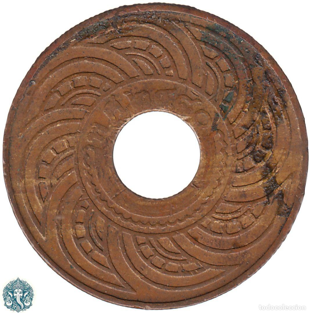 Monedas antiguas de Asia: TAILANDIA 1 Satang 2480 ๒๔๘๐ (1945) Rama VIII Y#35 THAILANDIA