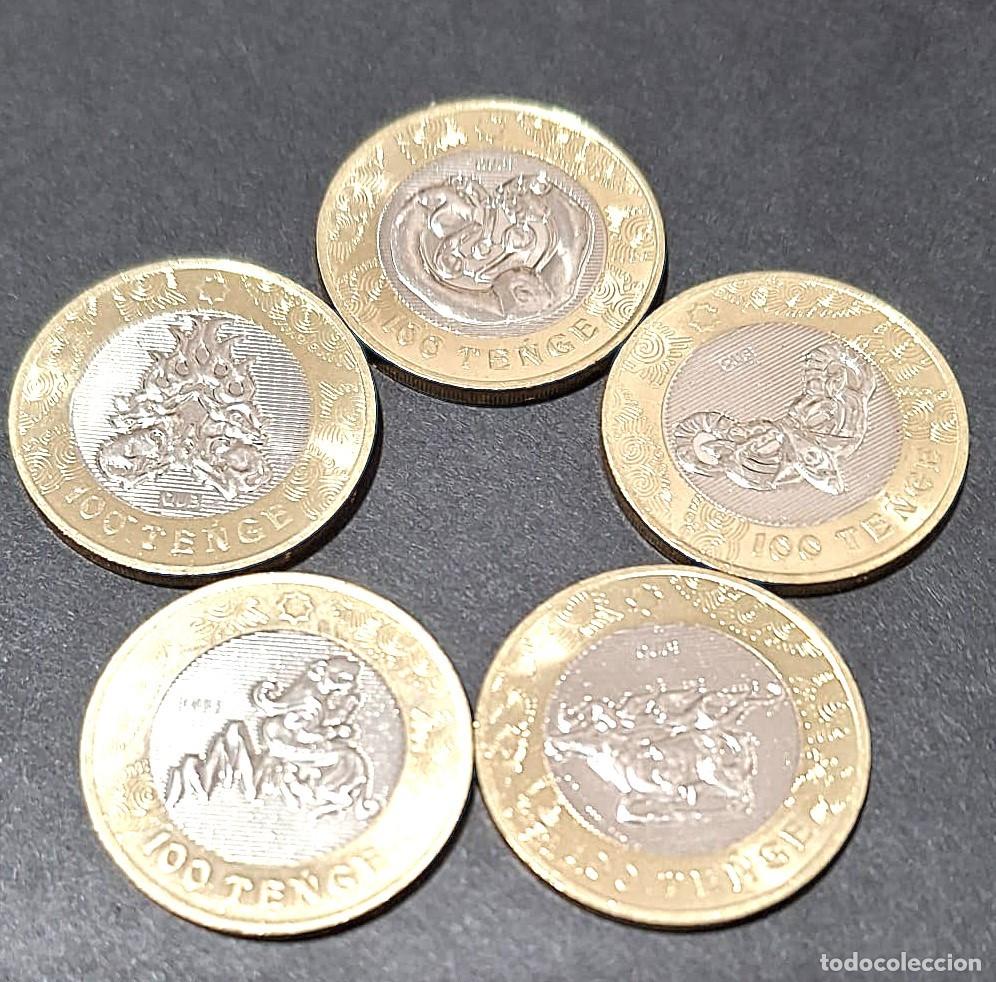 Monedas antiguas de Asia: Kazakhstan, Set 5 x 100 Tenge ''Estilo Saka'' UC#374/78/ Sin Circular./ (Ver Fotos).