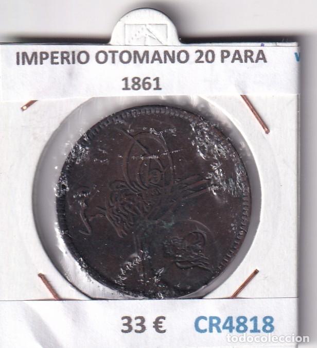 Monedas antiguas de Asia: CR4818 MONEDA IMPERIO OTOMANO 20 PARA 1861