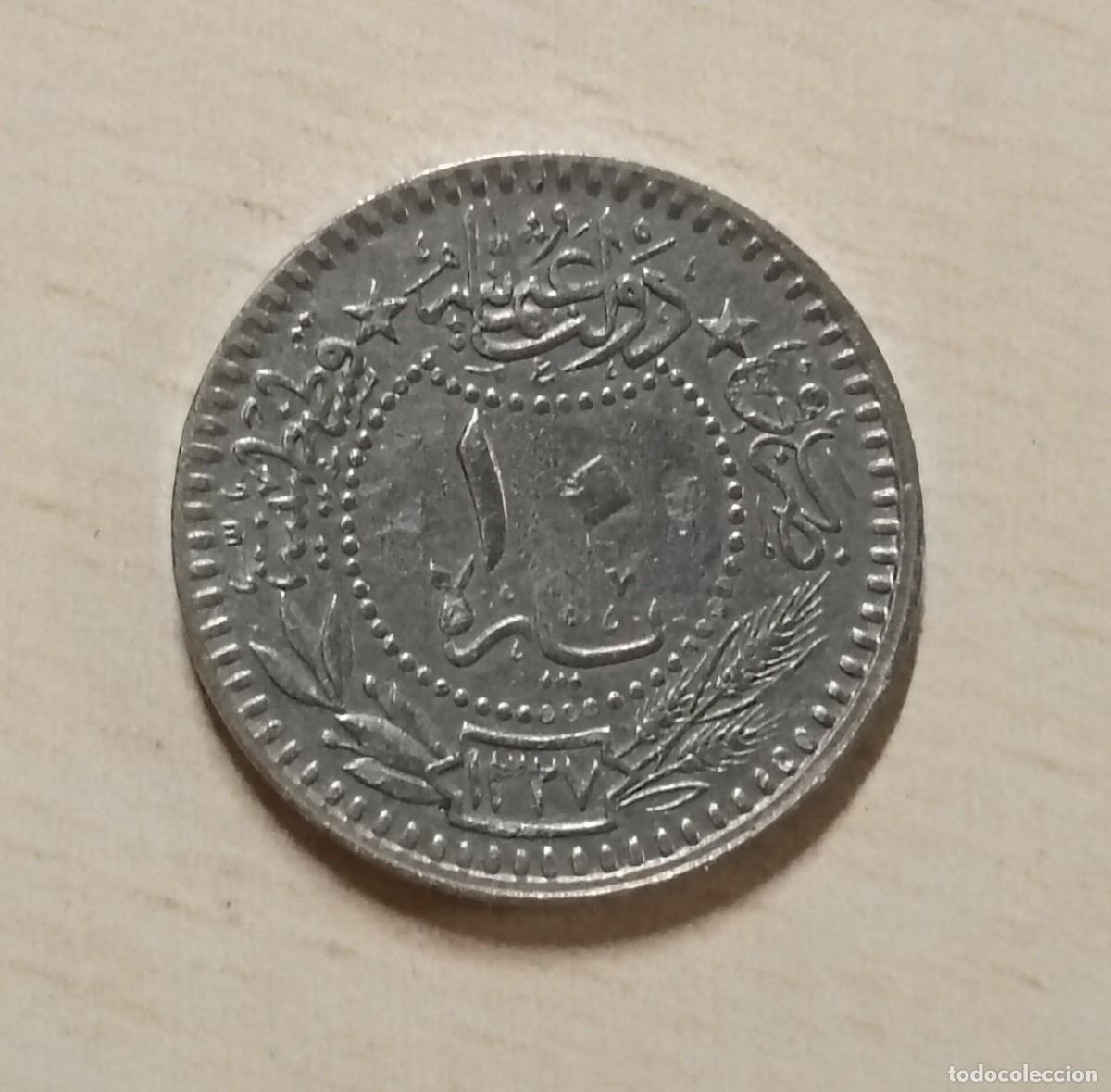 Monedas antiguas de Asia: IMPERIO OTOMANO, 10 PARA, 1912 aprox