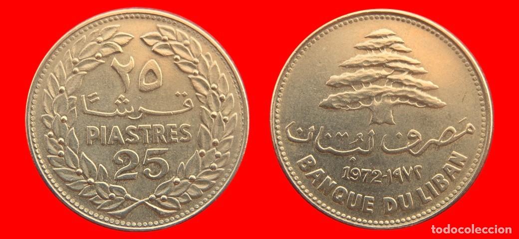 Monedas antiguas de Asia: 25 PIASTRAS 1972 LIBANO-153921