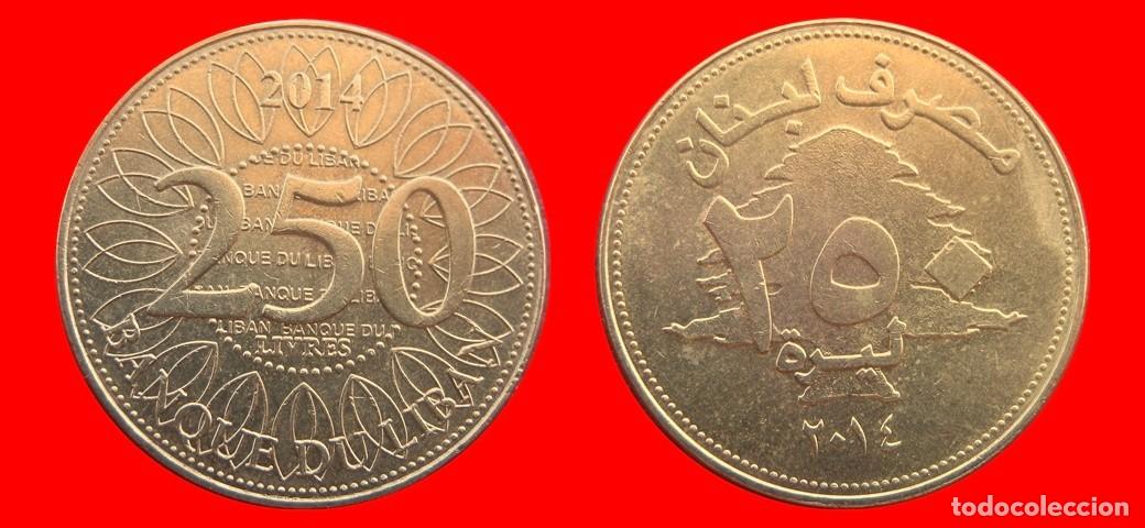 Monedas antiguas de Asia: 250 LIVRES 2014 LIBANO-153923