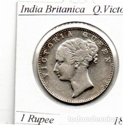 Monedas antiguas de Asia: INDIA BRITANICA 1840, 1 RUPEE, KM-457.2, QUEEN VICTORIA, AG, 11,66GR, 917/1000 , 32 MM, SC, 2 FOTOS