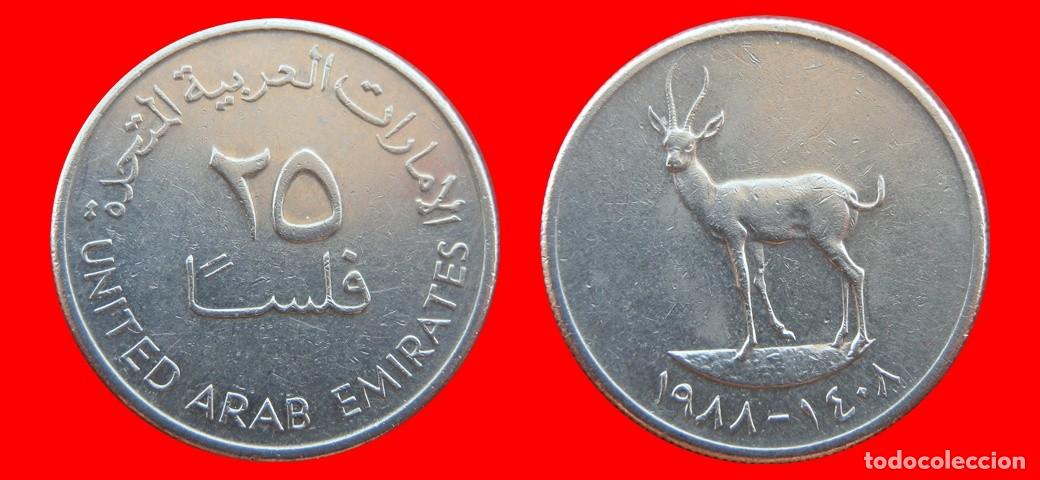 Monedas antiguas de Asia: 25 FILS 1988 EMIRATOS ARABES-153954