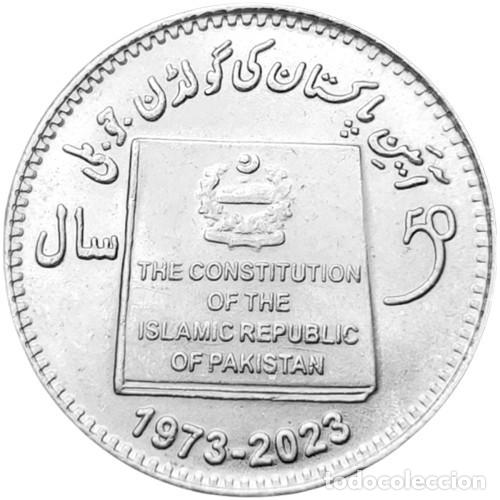 Monedas antiguas de Asia: Pakist&aacute;n-Paquist&aacute;n, 50 Rupias &rdquo;Constituci&oacute;n Isl&aacute;mica Pakistan&iacute;&rdquo; KM#113./ Sin Circular.