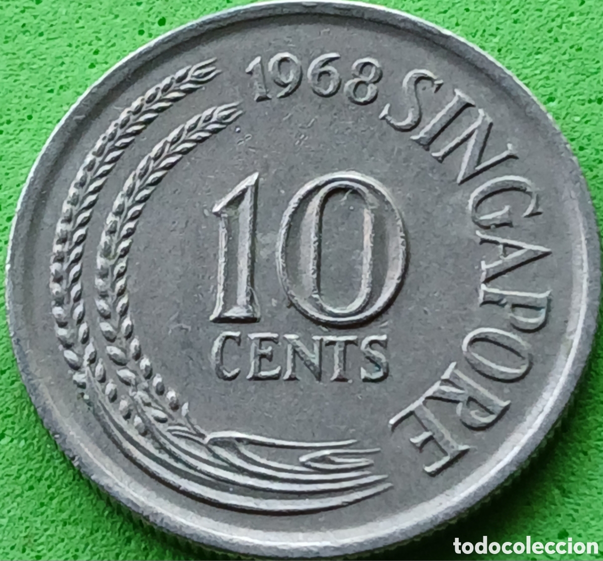 Monedas antiguas de Asia: Singapur 10 cents 1968 km#3