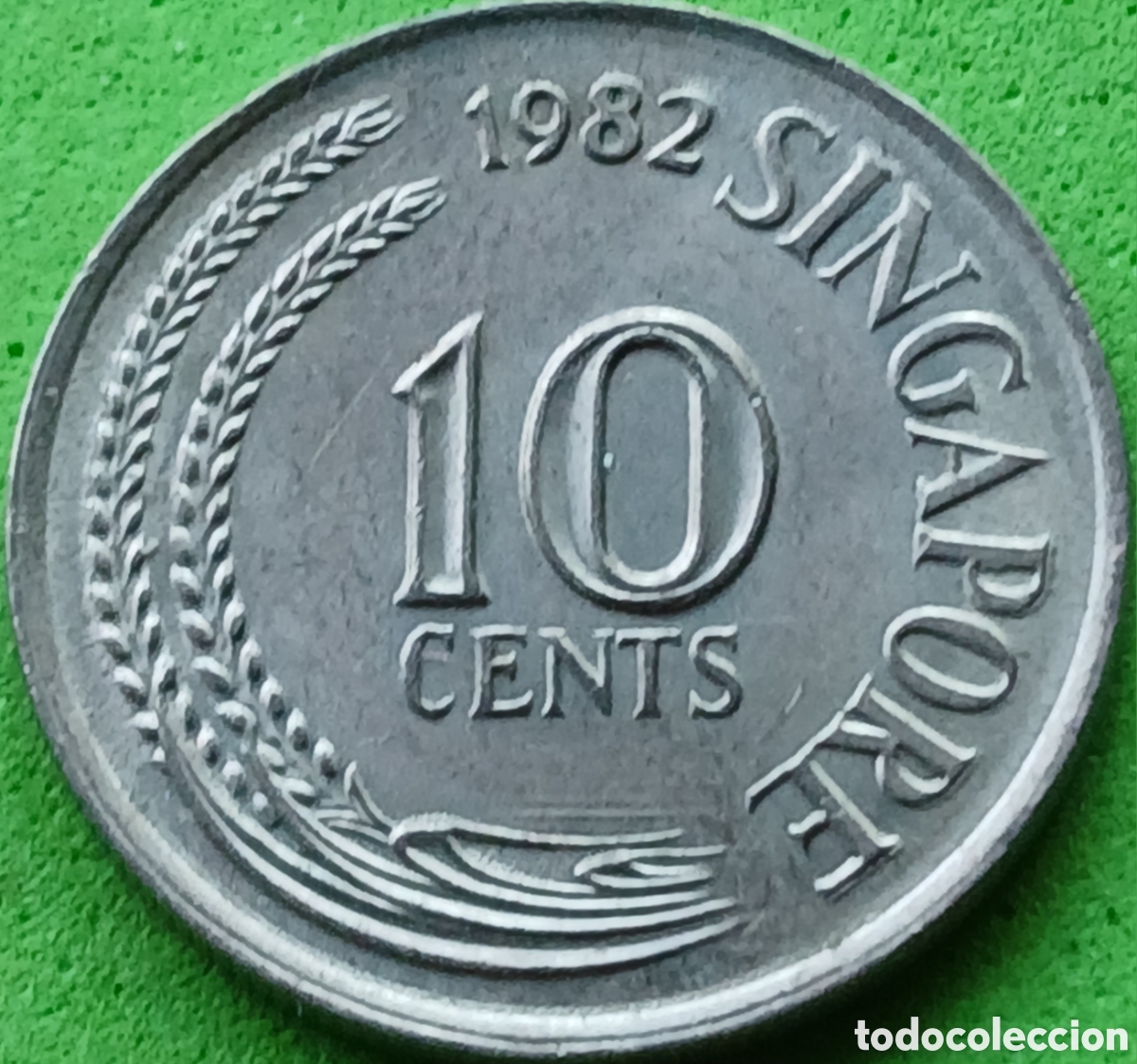 Monedas antiguas de Asia: Singapur 10 cents 1982 km#3 sin marca de ceca