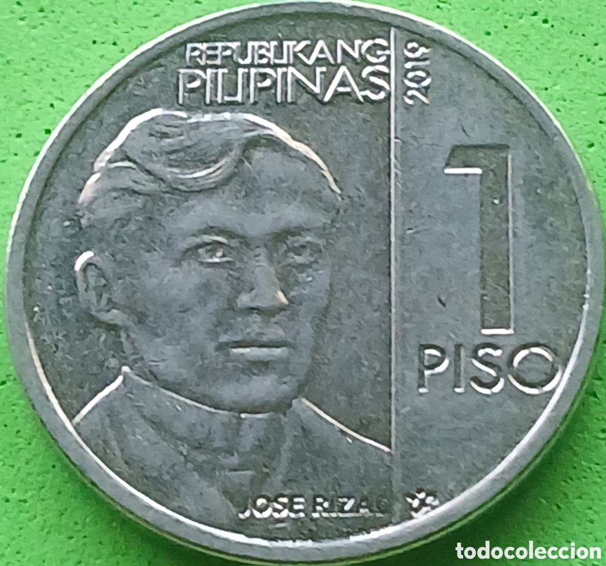 Monedas antiguas de Asia: Filipinas 1 piso 2019 km#300 marca de ceca cercana a &rdquo;JOSE RIZAL &rdquo;