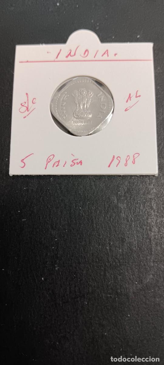 Monedas antiguas de Asia: INDIA 5 PAISA 1988 S/C KM=23a (ALUMINIO)