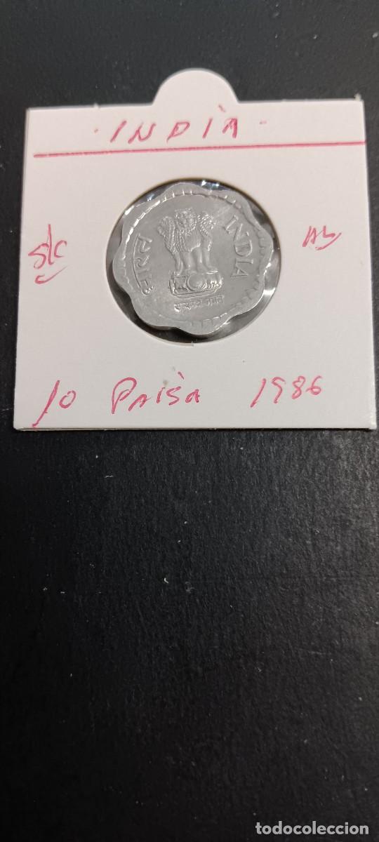 Monedas antiguas de Asia: INDIA 10 PAISA 1986 S/C KM=39 (ALUMINIO)