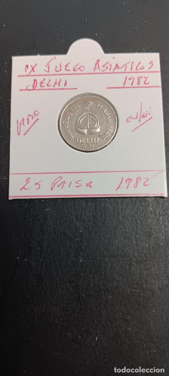 Monedas antiguas de Asia: INDIA 25 PAISA 1982 MBC KM=52 (CUPRONIQUEL) IX JUEGOS ASIATICOS