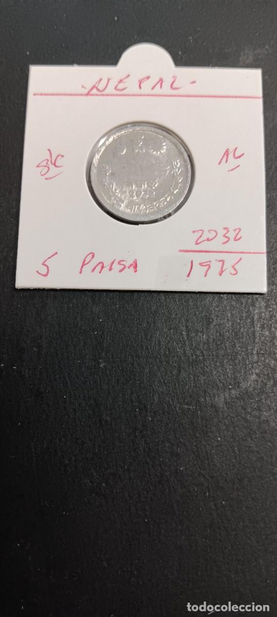 Monedas antiguas de Asia: NEPAL 5 PAISA 1975(2032) S/C KM=802 (ALUMINIO)