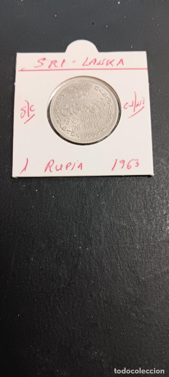 Monedas antiguas de Asia: SRI-LANKA 1 RUPIA 1963 S/C KM=133 (CUPRONIQUEL)