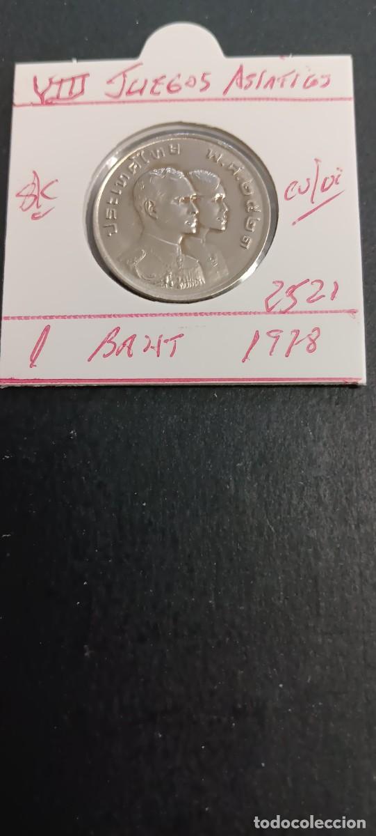 Monedas antiguas de Asia: THAILANDIA 1 BAHT 1978(2521) S/C KM=130 (CUPRONIQUEL) VIII JUEGOS ASIATICOS