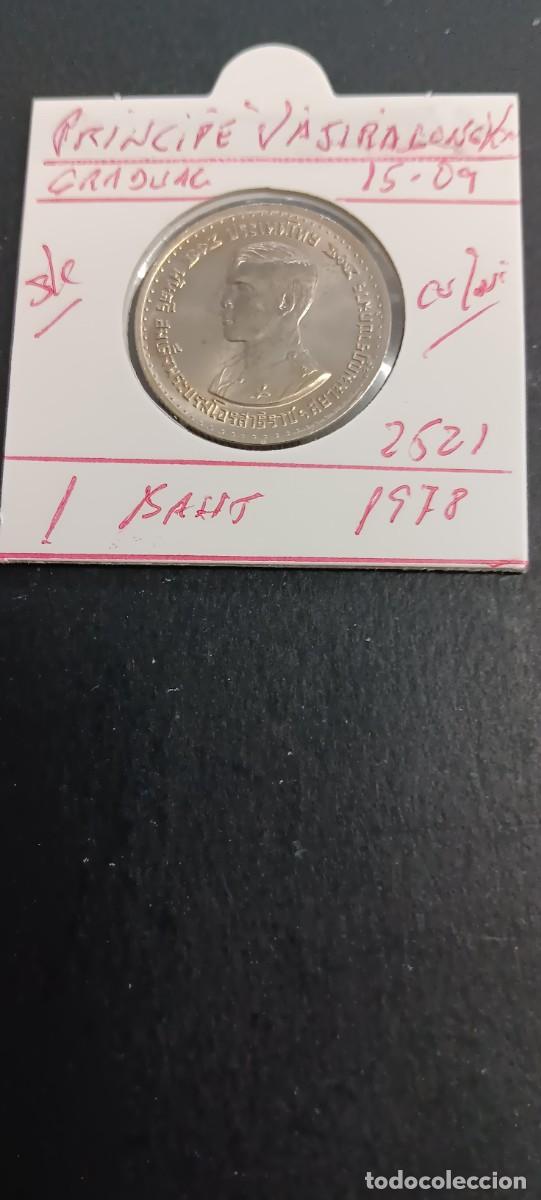 Monedas antiguas de Asia: THAILANDIA 1 BAHT 1978(2521) S/C KM=127 (CUPRONIQUEL) 15-09 GRADUACI&Oacute;N PRINCIPE VAJIRALONGKOM