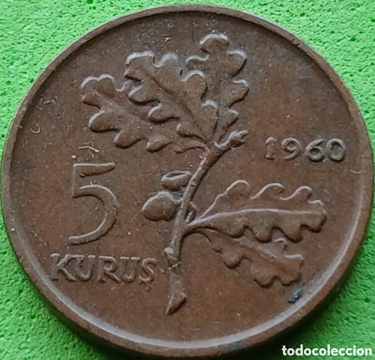 Monedas antiguas de Asia: Turqu&iacute;a 5 kurus 1960 km#890.1